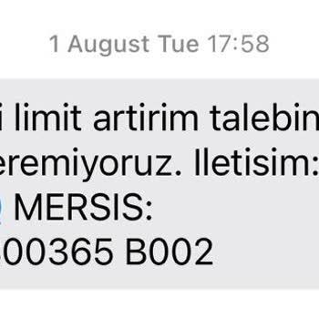 ING Sürekli Limit Arttırımı Reddi