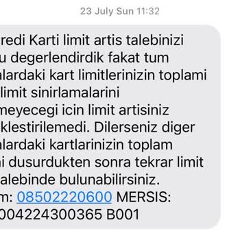 ING Sürekli Limit Arttırımı Reddi