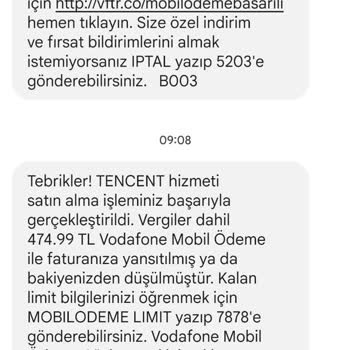 Vodafone Onayım Olmadan Mobil Ödeme Harcaması