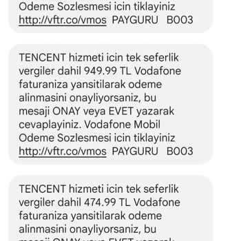 Vodafone Onayım Olmadan Mobil Ödeme Harcaması