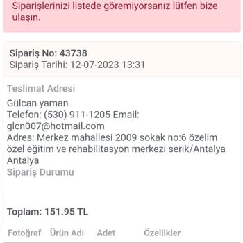 Nare Giyim Kargo Süreci Ve Yanlış Ürün Gönderilmesi