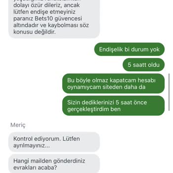 Bets10 Para Yatırdım, Hesaba Geçmedi