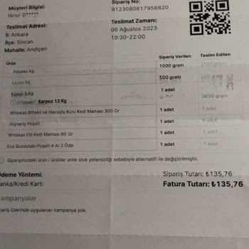 A101 Kapımda Pişmanlıktır Gelmeyen Ürünün Faturası Geliyor