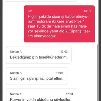 Yemeksepeti Teslim Edilmeyen Ve İptal Edilen Sipariş İçin Ücret Ödemesi Alınması