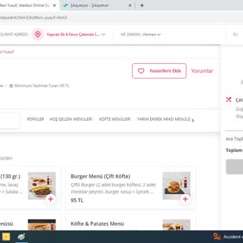 Yemeksepeti İnternet Sitesindeki İndirimli Restoran Yalanı