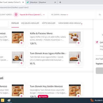 Yemeksepeti İnternet Sitesindeki İndirimli Restoran Yalanı