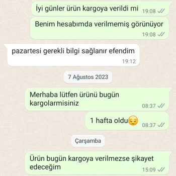 Arya Gross Gelmeyen Ürün Ve İadesi Olmayan Para