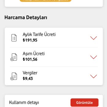 Vodafone Aşım Ücreti Miktarının Yüksekliği
