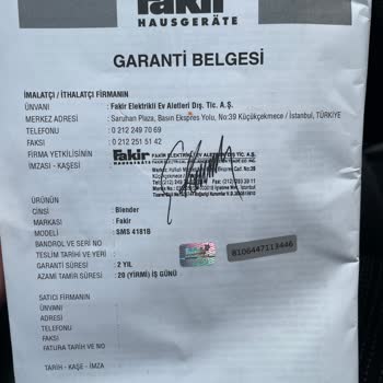 Fakir El Blenderı Çalışmıyor