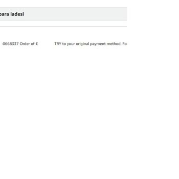 Amazon.com.tr'nin Bir Türlü Gerçekleştiremediği Para İadesi