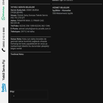 Beko Ürünlerine Sahip Çıkmıyor!