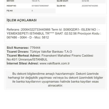 Yemeksepeti Yemek Siparişi Verdim Gelmedi Param Gitti 157 TL