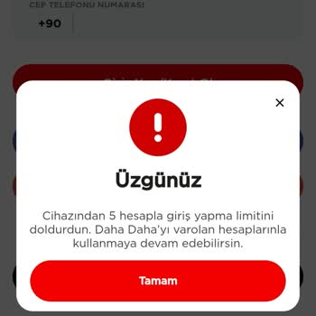Daha Daha Uygulaması Hesabıma Giriş Yapamıyorum