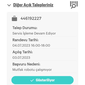 Beko Blender, Yıllanmış Servis Süresi.