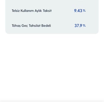 TÖHAŞ Geç Tahsilat Bedeli Turkcell