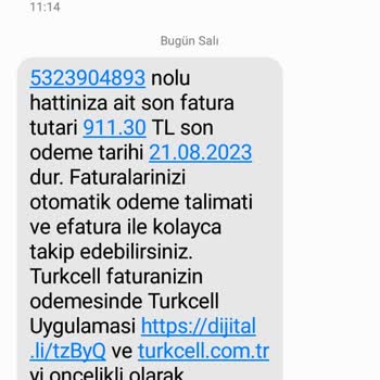 Turkcell'den Bana Ait Olmayan Hat İçin Fatura Mesajı Gelmesi