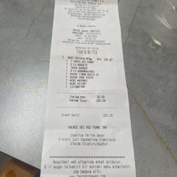 Popeyes Kalmış Bozuk Yemek