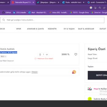 Boyner Ayakkabı Değişim Talebi
