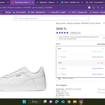 Boyner Ayakkabı Değişim Talebi