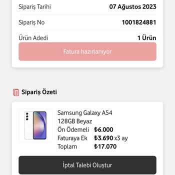 Vodafone Stokta Olmayan Ürünü Satıyor!