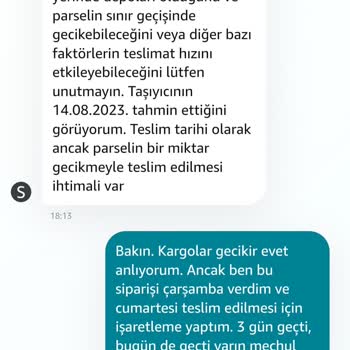 Amazon 1.5 Haftadır Ürün Teslimatını Yapılmaması