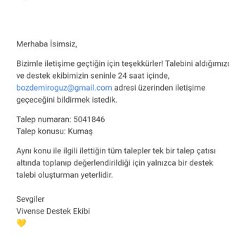 Vivense Yanlış Ve Hatalı Ürün Teslimatı