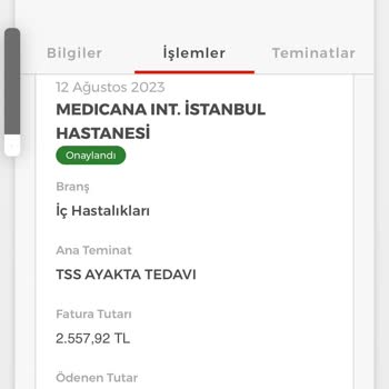 Beylikdüzü Medicana Vezne Tarafından Fazla Alınan Tutar
