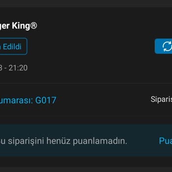 Burger King Verilemeyen Ürünün Üret İadesi Yapılmıyor