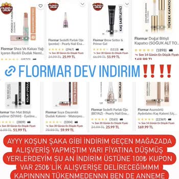 Flormar Ödeme Anında Kuponu Bitirmesi