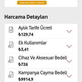 Vodafone Yüksek Fatura Ve Taksit Yapmaması
