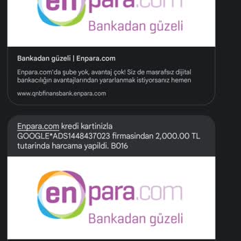 Google Ads Enpara Kredi Kartımdan Para Çekmesi