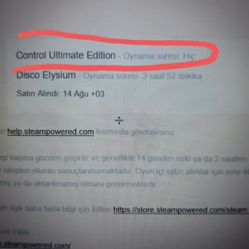 Steam Hiç İndirmediğim Oyunun Para İadesi Yapmaması