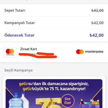 Getir Su Kampanya Mağduriyetim Aktive Olmuyor