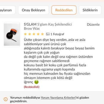 Trendyol Ürün Kaş Waxı Kullanım Deneyimi