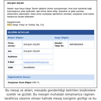 MNG Kargo Tazmin Süreci Yatmaması