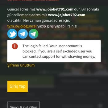 Jojobet Hesabım Durup Dururken Bloke Oldu