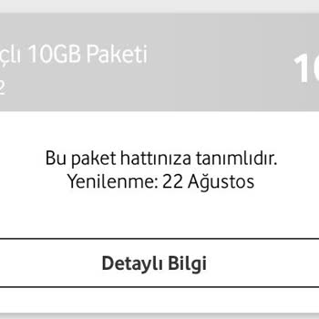 Vodafone 10gb İnternet Paketi Alış 3 FB Gelmesi