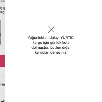 Gardrops Yurtiçi Kargo Günlük Kota Doldu Diyor