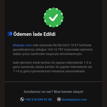 Bkmkitap İade Edilen Para