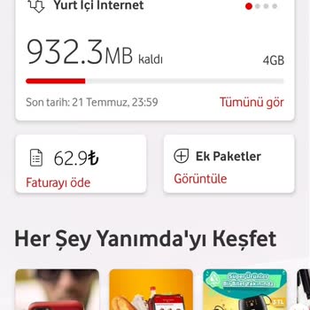 Vodafone Gereksiz İnternet Yükleme