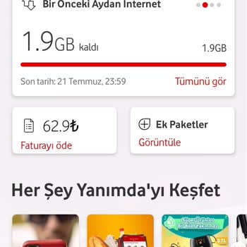 Vodafone Gereksiz İnternet Yükleme