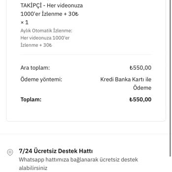 Takipci.com.tr Satın Alınan Ürün