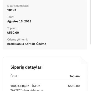 Takipci.com.tr Satın Alınan Ürün