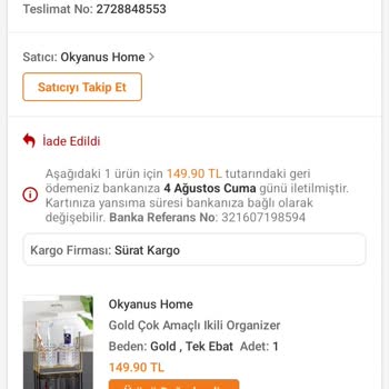 Alanya Damlataş Sürat Kargo Kargo Getirmemesi