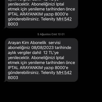 Vodafone Arayan Kim Servisi Çalışmıyor!