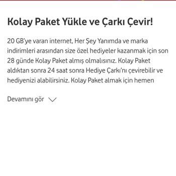 Vodafone Hediye Çarkı Hatası