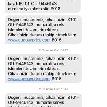 Ouno Service Ouno Servisi Farklı Model İle Değişim Yaptı Ve Tarafıma Bildirmedi
