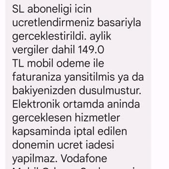 Vodafone Pay Yeni Para Tuzu