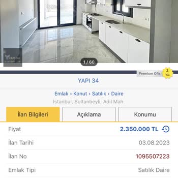 Yapı 34 Emlak Olmayan Daire Satışı