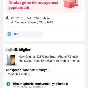 Aliexpress Ürün Teslim Edilmedi